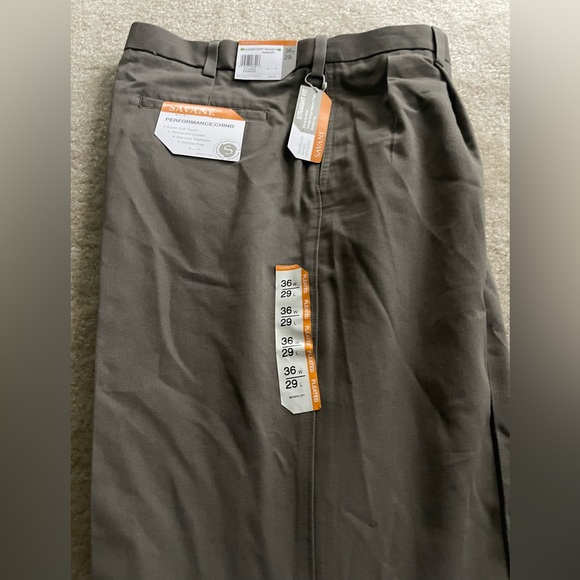 🆕 Savane Performance Straight Fit Easy Care Pleated Chinos - Picture 4 of 12